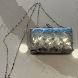 Bebe Gold Pineapple Clutch With Chain Purse