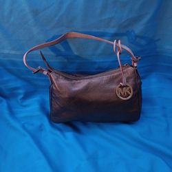 Micheal Korrs  Gold Metallic Leather Hobo Bag 