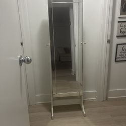 Full Size Mirror Jewelry Cabinet