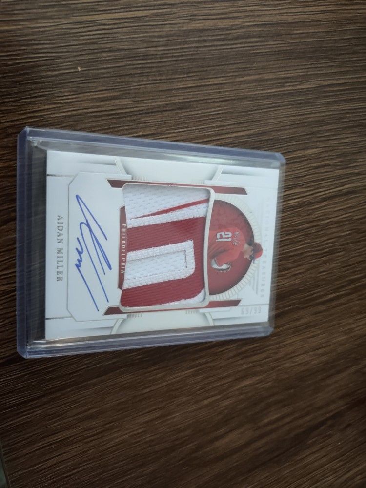 2024 Panini National Treasures Aiden Miller Auto Jersey Patch 69/99