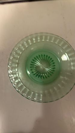 Green Depression Glass Citrus Juicer Reamer