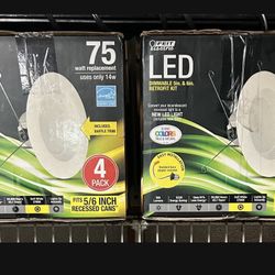 Feit Electric LED Dimmable 5/6in Retrofit Kit 4 Pack