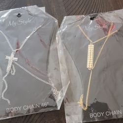 48 Inch Body Chains 1 siver & 1 Gold $5 each