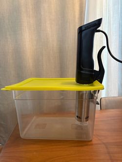 Sous Vide Precision Cooker + Clear Water Container & Custom Silicone Lid Bundle 🥩🌡️