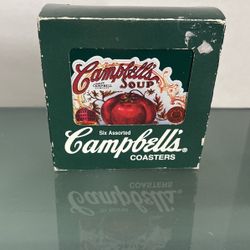6 Assorted Campbells Coasters 