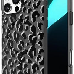 Kate Spade New York iPhone 16 Pro Max Case MagSafe City Leopard Black NEW