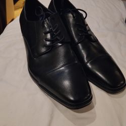 Size 10 Unlisted by Kenneth Cole Lesson Plan Mens Black Cap Toe Oxfords Shoes