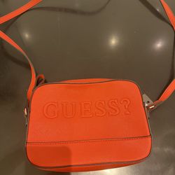 Womens Red Guess Crossbody Bag 