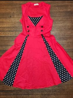 Blood Red Vixen Pinup Gothic Rockabilly Swing Dress