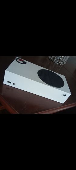 Xbox series s with controller, power cord, HDMI, and Ethernet cable