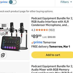 Microphone Podcast Equipment Kit