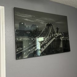 printed picture of Brooklyn bridge 