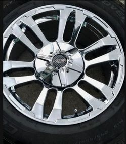 MB CHROME 17-inch by 8.5-inch wheel set