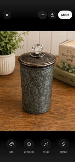 Pier 1 Imports Decorative Canister with Crystal Knob