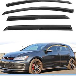 Window Visor Rain Guards, 2015-2019 VW Golf MK7 GTI