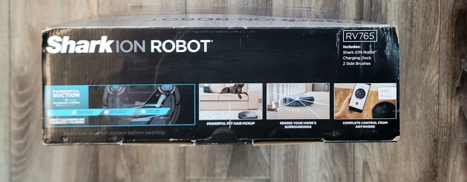 SHARK RV765 ION Robotic Vacuum, Wi Fi Connected, 120min Runtime, Compatible with Alexa, Multi Surface Cleaning, (BRAND NEW FACTORY SEALED)