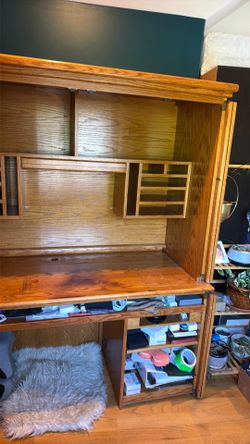Elegant office table and cabinet