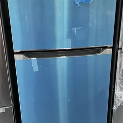 Frigidaire refrigerator top and bottom stainless steel