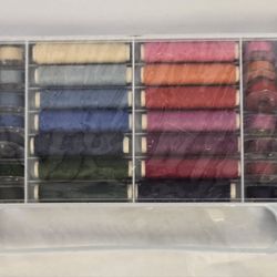 Vintage 64 Thread And Bobbin Sewing Kit Carrying Case