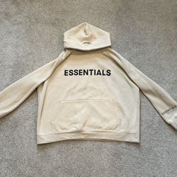 Essentials Fear of God Cream Hoodie Men’s Medium Pullover Authentic