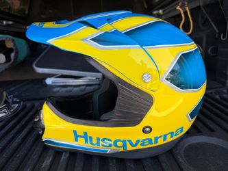 Small Husqvarna custom dirtbike helmet.