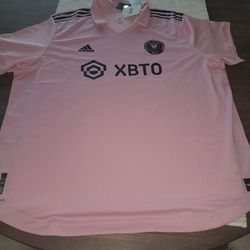 New Adidas Miami FC 22/23 Authentic Pink Soccer Jersey Mens 3XL