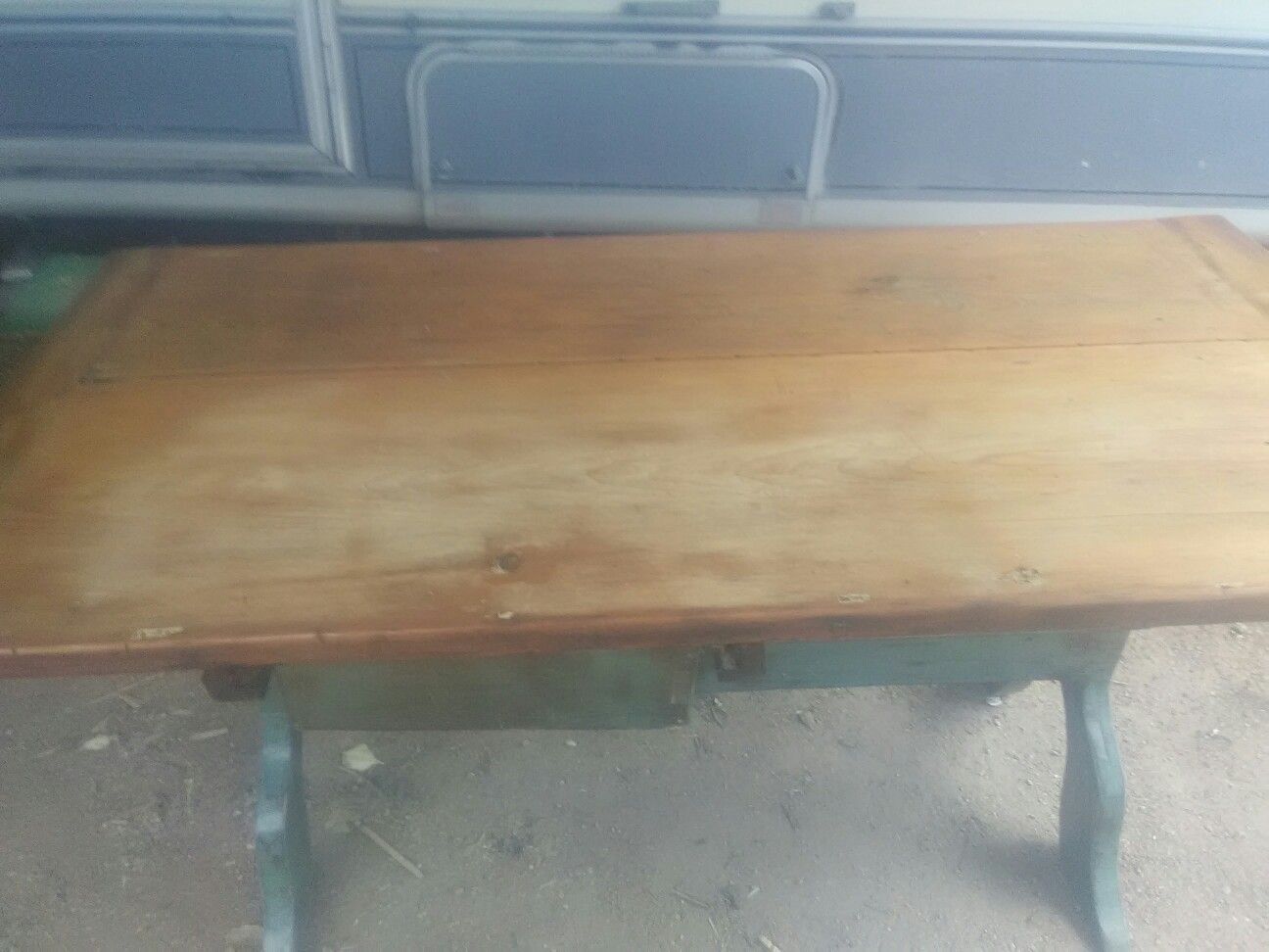 Farm house table with 2 benches