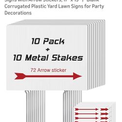 New In Box YARD SIGNS WITH STAKES