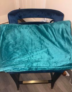 Queen Size Teal Blue Velvet Duvet Cover 3-Piece Ultra Soft Touch