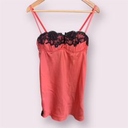 Silk Peach Chemise Slip Dress