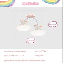 Cartoon Unicorn Chandelier 