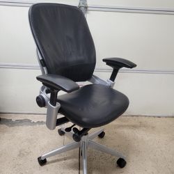 Steelcase Leap V2 Black Leather Computer Office Chair, Retails $1700!