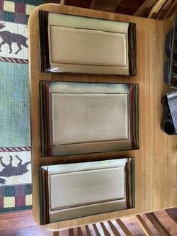 Three Mikasa Rectangular Serving Platter