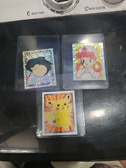 Pokémon Holographic Sticker Cards Lot of 3