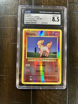 Ponyta 19/108 Reverse Holo Evolutions CGC 8.5 Pokemon TCG Card Nm/M+