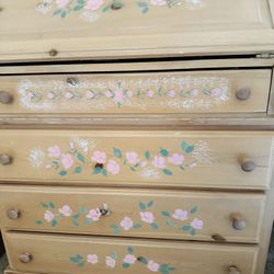Beautiful Hand Painted Study Desk And Chair - in Great Condition