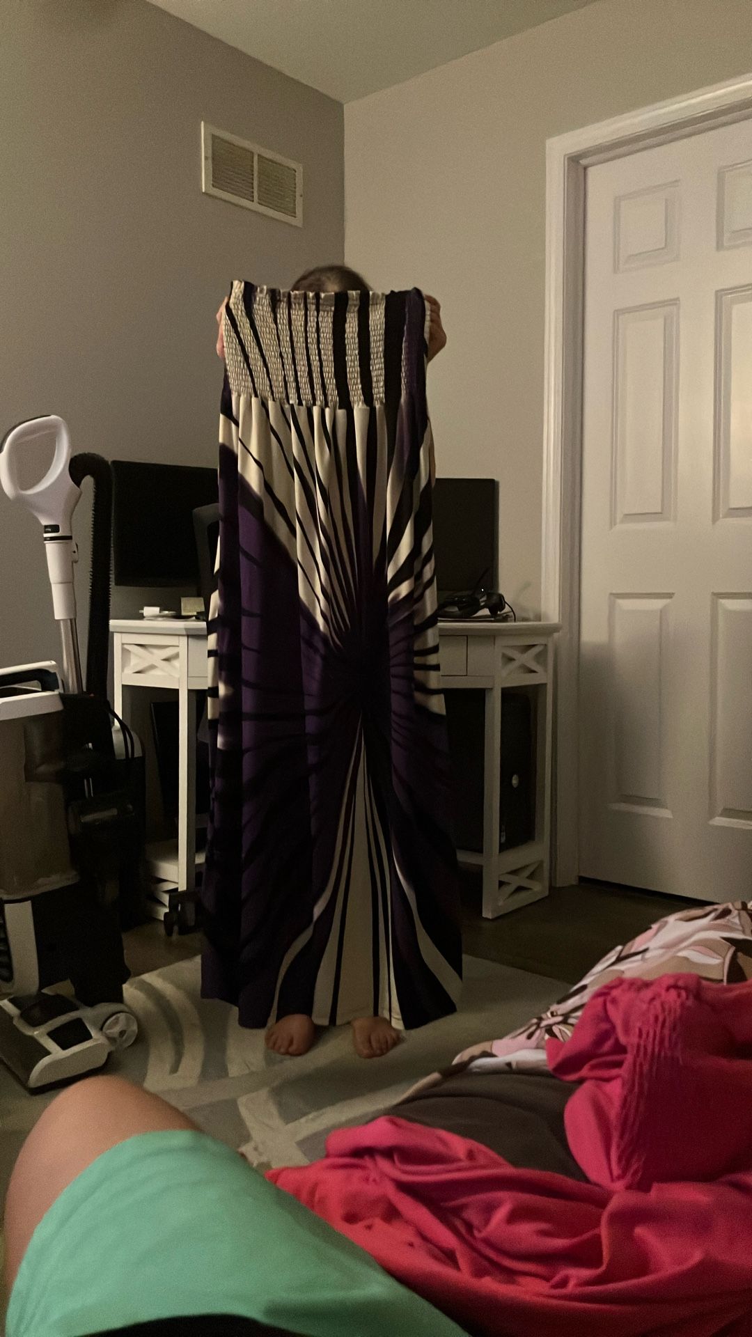 The Brand Is She’s Cool The Color Is Black White And Purple And The Size Is A Xl