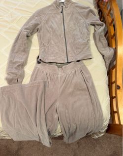 Lululemon Scuba velvet track suit
