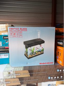 2.5-Gallon Smart Fish Aquarium Starter Kit with LED Light & Filtration New