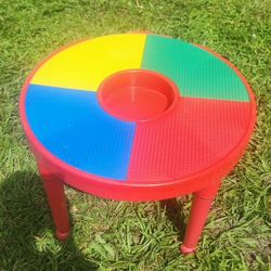 2-in-1 Lego Building Blocks Table With Block Set & Assorted Minifigures Set