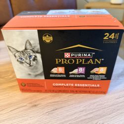 Purina Pro Plan High Protein Complete Essentials Seafood Favorites Variety Pack Wet Cat Food, 3-oz can, case of 24