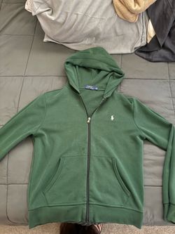 Green Polo Zip Up /Medium