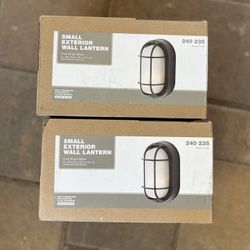 8in Black Outdoor Bulkhead Wall Light