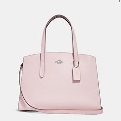 Coach Purse | Pink leather purse | Mauve Purse | Coach Charlie Carryall With Printed Interior - Light Pink Leather