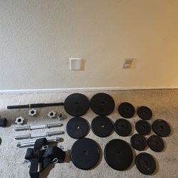 Set Of Dumbbell Weights, 100lb