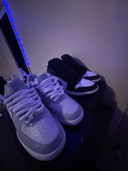 air force wolf greys size 10.5 jordan 1 mid iron grey size 11.5