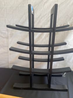 Black Wood Wine Rack