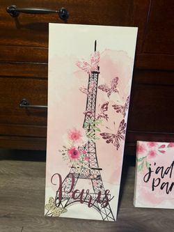 Paris Eiffel Tower Canvas Wall Art