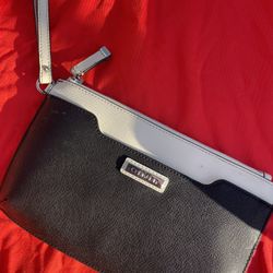 Calvin Klein Black and White Wristlet 👜 