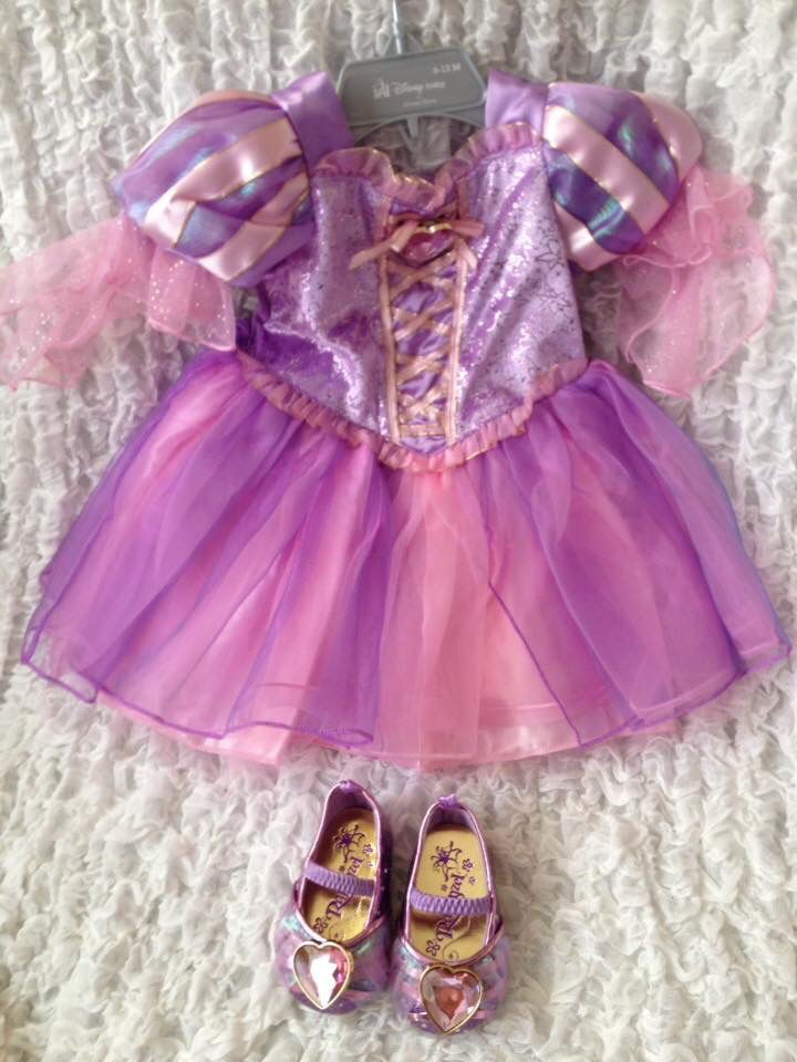Rapunzel Disney costume 06-12 months with shoes.